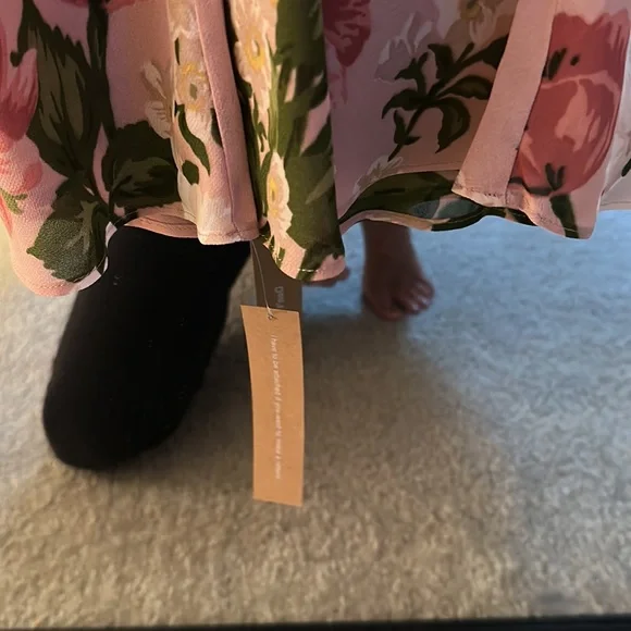 Reformation Raya OTS Midi Dress in Rose Garden 0 NWT - Picture 14 of 14